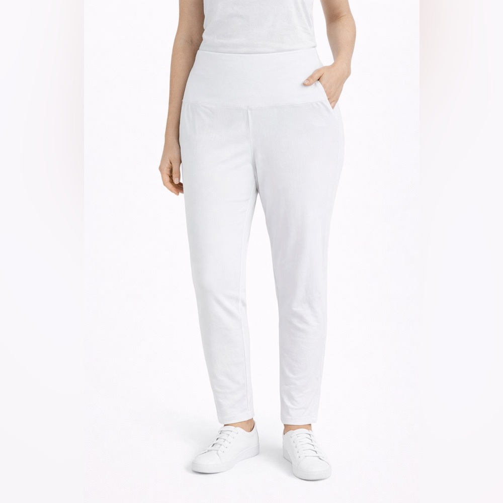 Chico's Zenergy So Slimming Leggings Womens 3 XL White Crop High Rise Pull On